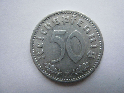 Natsi-Saksa 50 Reichspfennig 1935 F