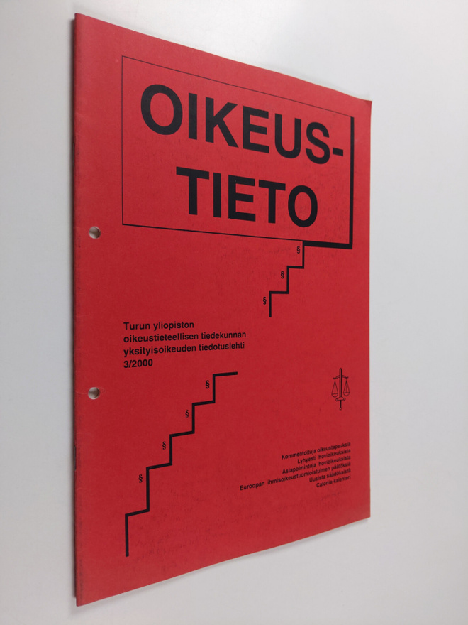 Oikeustieto 3/2000 : Turun yliopiston oikeustieteellisen ...