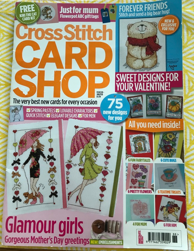 Ristipistolehti Cross Stitch Card Shop