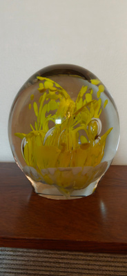 Paperipaino/taidelasipallo Terho Välimäki Iittala 1986