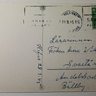 Kirkko, kimppu narsisseja ja pajunkissoja, p. 1945 - pikkukuva 2
