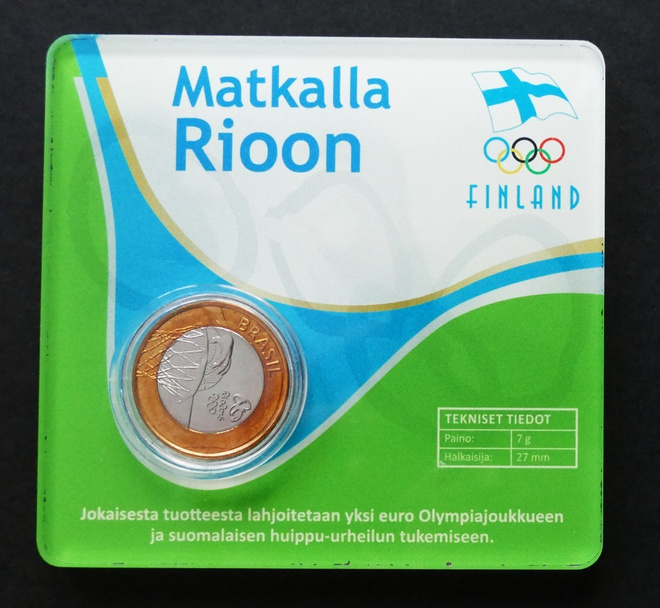 Matkalla Rioon keräilyraha: Koripallo