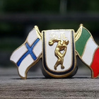 Suomi - Italia Liput. SUL. Ehjät emalit. Halkaisija - 26 mm. - pikkukuva 1