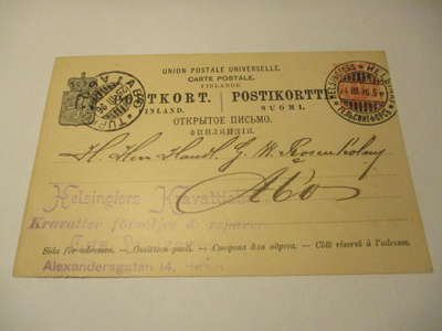 1896 Helsingfors Kravattfabrik ehiö