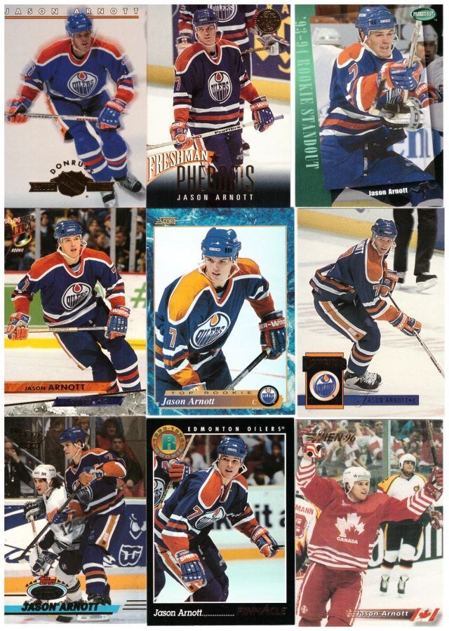9 x JASON ARNOTT, Oilers, Team CAN Useita Rc Kortteja