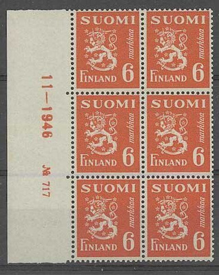 1947   6mk oranssi   nro-6lo 717 ++