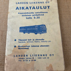 Linja-auto aikataulu Lahden liikenne oy - pikkukuva 1