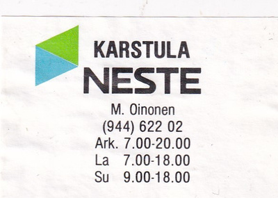 Karstula,M. Oinonen,  NESTE      6/10