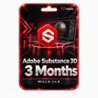 Adobe Substance 3D 3 kuukauden tilaus, aktivointikoodi - pikkukuva 1