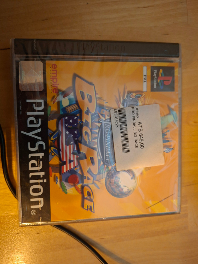 PS1 Pro Pinball Big Race USA, avaamaton NIB