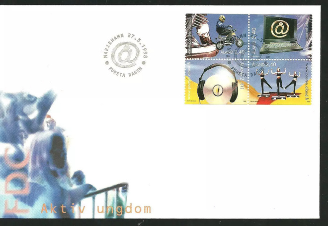 ÅLAND EPK FDC 2/1998: Nuoriso, harrastukset vihko