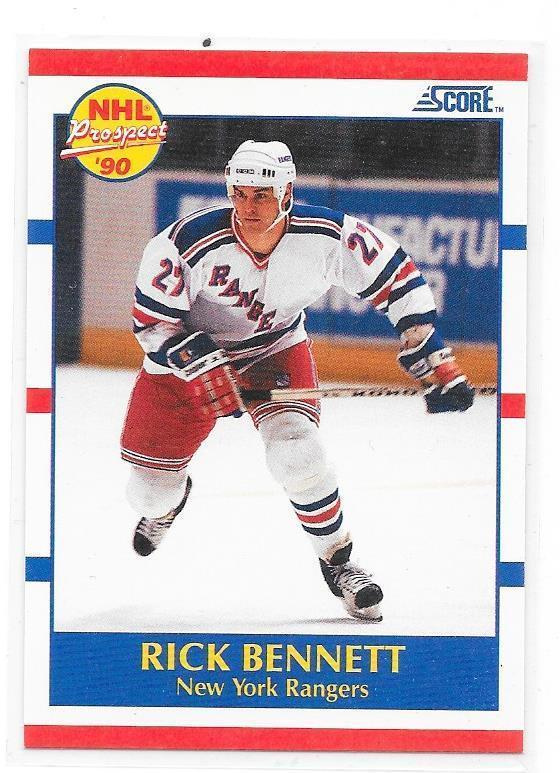 1990-91 Score #400 Rick Bennett New York Rangers RC