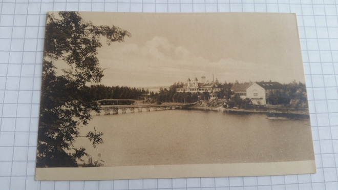 Savonlinna Olavin kylpylaitos - vanha kulkematon postikortti