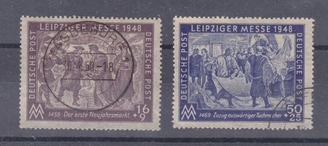 Saksa neuvostovyöhyke 1948 Mi 198-199