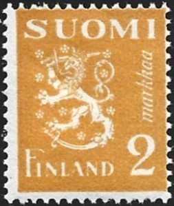 1943 M-30 Leijona 2 mk keltainen ** Lape 263 b SP Lm3