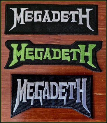 3 kpl erilaisia MEGADETH kangasmerkkejä