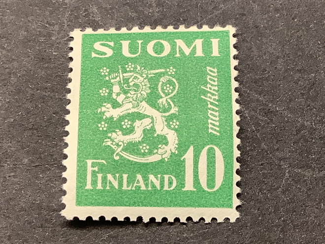399/ 1952  M30 Leijona vihreä 10 mk ** postituore