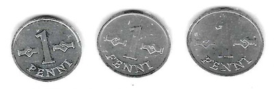 3 KPL 1 PENNIN KOLIKOITA 1972, 1974 JA 1976 KÄYTETTYJÄ
