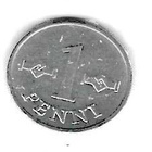 3 KPL 1 PENNIN KOLIKOITA 1972, 1974 JA 1976 KÄYTETTYJÄ - pikkukuva 1