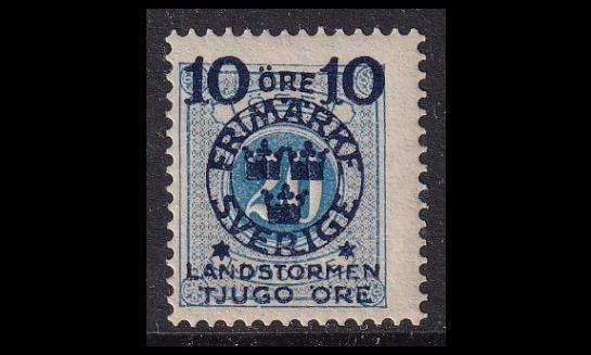 Ruotsi 102 ** Landstorm II 10+20/20 Öre (1916)