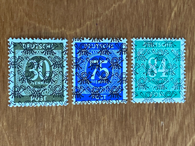 SAKSA 1948 BRITTI/AMERIKKA SEKTORI MERKIT**