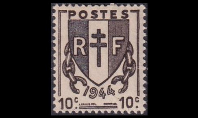 Ranska 674 ** Vaakuna 10 C (1945)