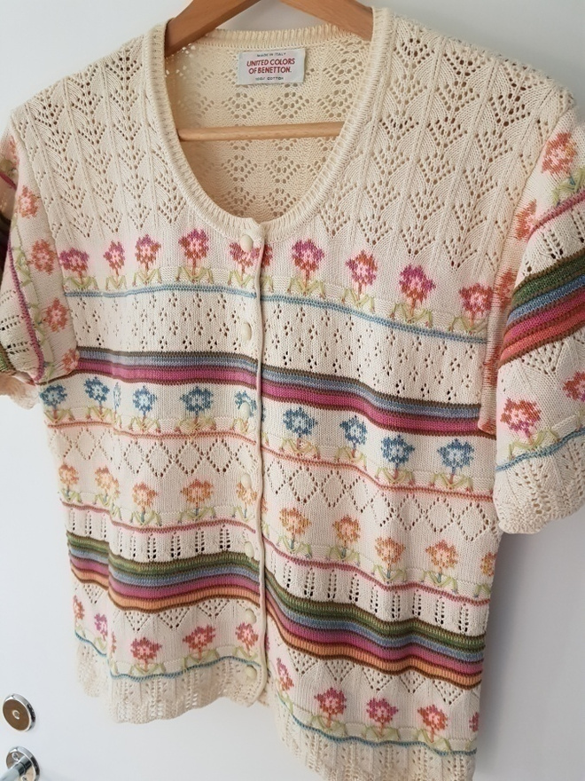 Benetton Neule / Paita neulospuuvillaa / Neulepaita - koko S