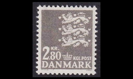 Tanska 462 ** Vaakuna 2,80 kr harmaa (1967)