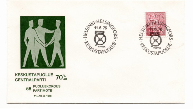 Helsinki: Keskustapuolue 70 v ( erikoisleima 11.6.1976)