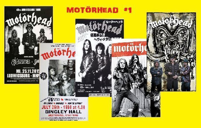MOTORHEAD --- julistesetti 5kpl --- 21cm x 30cm #1