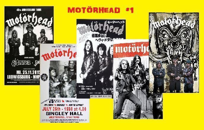 MOTORHEAD --- julistesetti 5kpl --- 21cm x 30cm #1