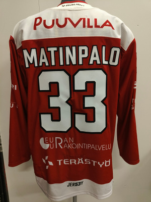 Nikolas Matinpalo #33 Porin Ässät game worn