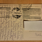 valokuvakortti poika ja mäyräkoira, kulkenut 1922 - pikkukuva 2