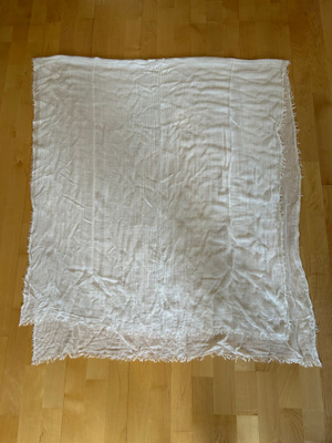 Luonnonvaalea iso huivi ( 100 x 210 cm )