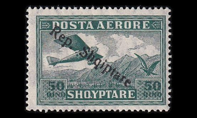 Albania 147 ** Lentoposti 50 Q pp Rep. Shqiptare (1927)