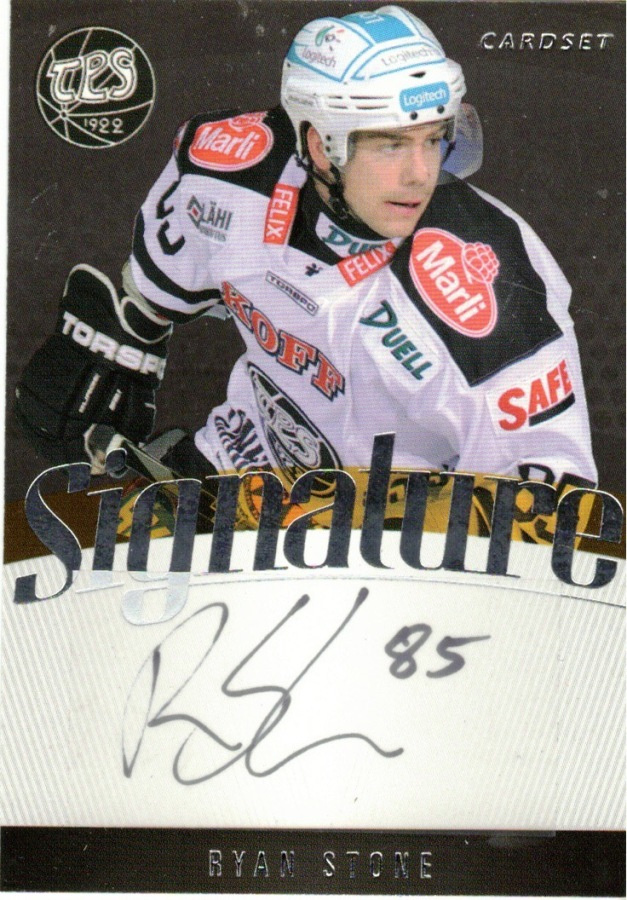 2011-12 Cardset RYAN STONE TPS Signature nimmari