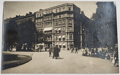 Helsinki Postikortti Esplanadi ja Hotelli Kämp 1921