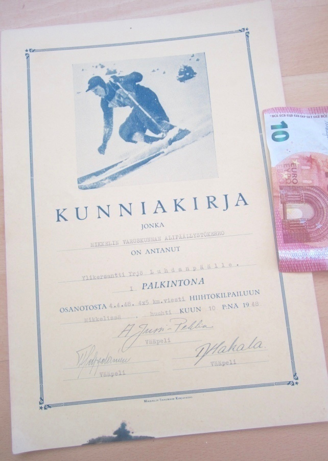 VANHA Kunniakirja Mikkeli Varuskunta 1948