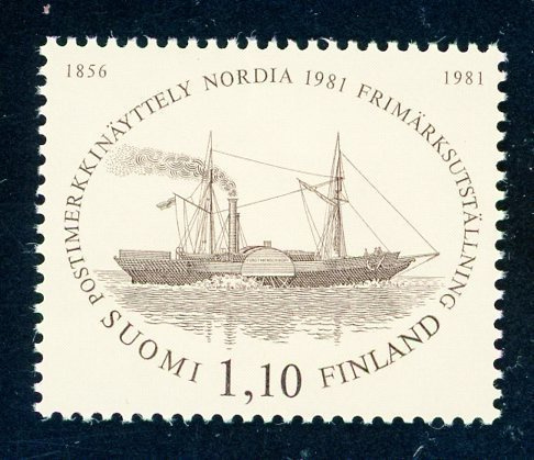 1981 Postimerkkinäyttely NORDIA 1981 ** lape 878