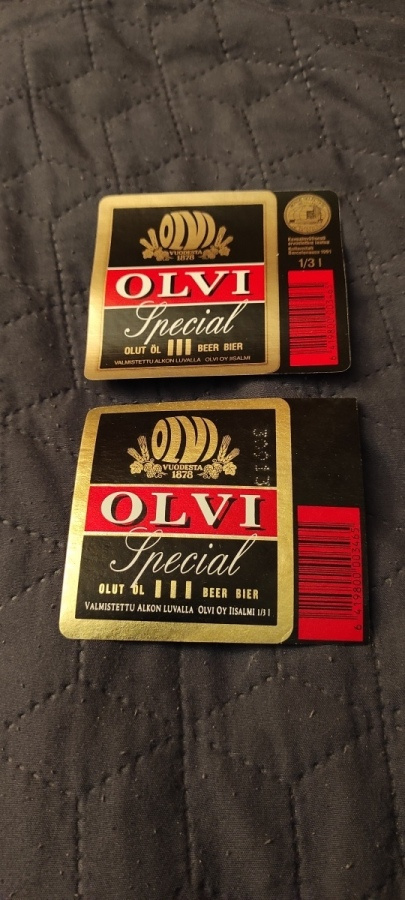 Olvi special etiketti