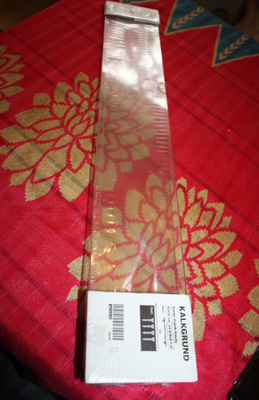 Lasihylly UUSI 61 cm x 11 cm kromi alkuperäpakkauksessa