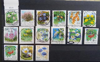Kasviaiheiset yleismerkit 1990-2000, 15 erill. pyöröleimattu