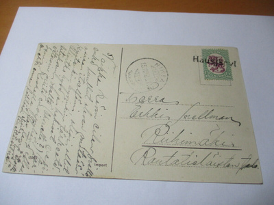 1928 Hausjärvi rivil kortilla