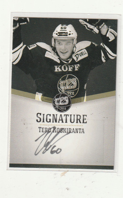Tero Koskiranta TPS signature 2012-13 cardset