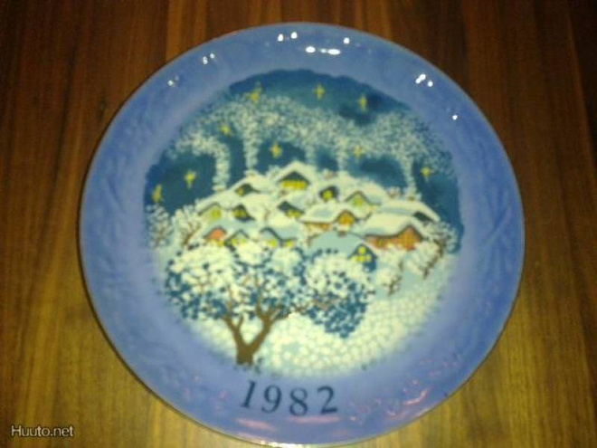 Talviaiheinen koristelautanen vm. 1982