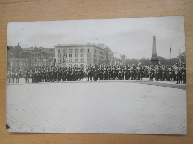 VANHA Valokuva Helsinki Paraati 1919 Postikorttikoko