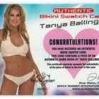 Bench Warmer 2003 Bikini Swatch Card Tanya Ballinger - pikkukuva 2