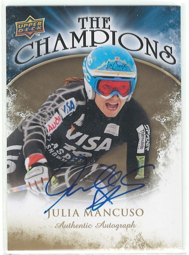 09-10 UD The Champions Autograph Julia Mancuso nimmari