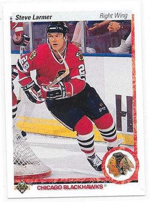1990-91 Upper Deck #242 Steve Larmer Chicago Blackhawks
