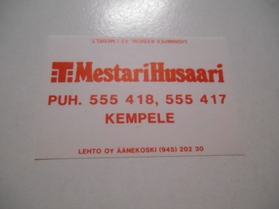 TT Etiketti T-MestariHusaari Kempele